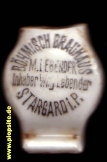 Bügelverschluss aus: Böhmisches Brauhaus M. Lebender, Inhaber Willy Lebender, Stargard i. Pom., Stargard Szczeciński, Polen