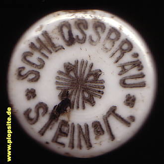 Picture of a ceramic Hutter stopper from: Schloßbräu, Stein / Traun, Traunreut, Germany