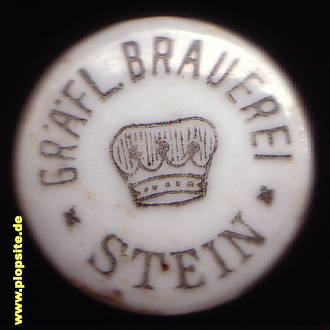 Picture of a ceramic Hutter stopper from: Gräflich von Arco Zinneberg'sche Schloßbrauerei, Stein / Traun, Traunreut, Germany
