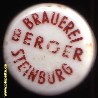 Bügelverschluss aus: Brauerei Berger, Steinburg, Steenborg, Deutschland
