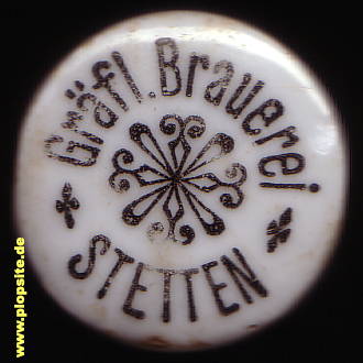 Picture of a ceramic Hutter stopper from: Gräflich von Maldeghem'sche Schloßbrauerei und Mälzerei, Stetten ob Lontal, Niederstotzingen, Germany