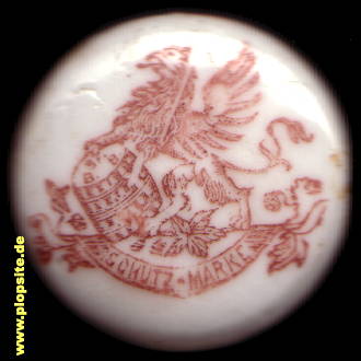Picture of a ceramic Hutter stopper from: Bergschloß-Brauerei AG, Stettin, Szczecin, Poland