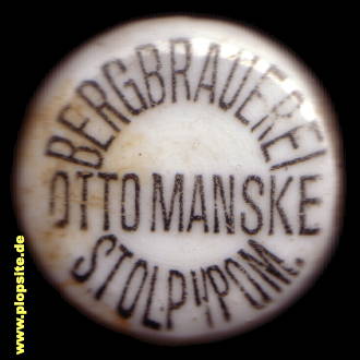 Bügelverschluss aus: Bergbrauerei Otto Manske, Stolp, Słupsk, Stôłpsk, Polen