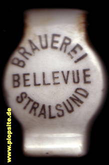 Picture of a ceramic Hutter stopper from: Bellevue Brauerei GmbH, Stralsund, Hansestadt Stralsund, Germany