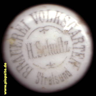 Obraz porcelany z: Brauerei Volksgarten Hermann Schultz, Stralsund, Hansestadt Stralsund, Niemcy