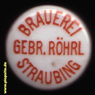 Picture of a ceramic Hutter stopper from: Brauerei Gebrüder Röhrl, Straubing, Germany