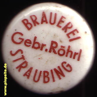 Picture of a ceramic Hutter stopper from: Brauerei Gebrüder Röhrl, Straubing, Germany