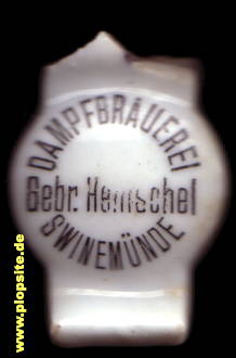 Picture of a ceramic Hutter stopper from: Dampfbrauerei Gebrüder Hentschel, Swinemünde, Świnoujście, Poland