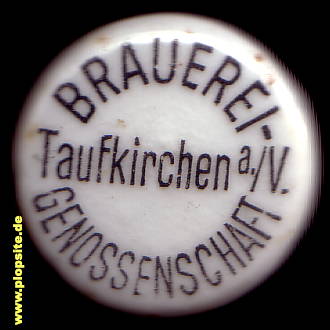 Picture of a ceramic Hutter stopper from: Brauerei Genossenschaft, Taufkirchen / Vils, Germany