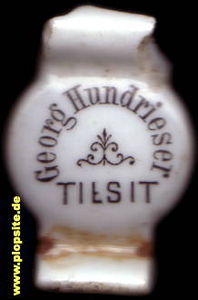 Picture of a ceramic Hutter stopper from: Brauerei Georg Hundrieser, Tilsit, Sowetsk, Советск, Russia