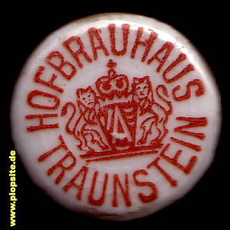 Picture of a ceramic Hutter stopper from: Hofbrauhaus, Traunstein, Germany