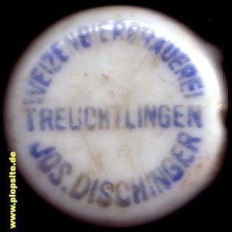 Picture of a ceramic Hutter stopper from: Weizenbierbrauerei Dischinger, Treuchtlingen, Germany