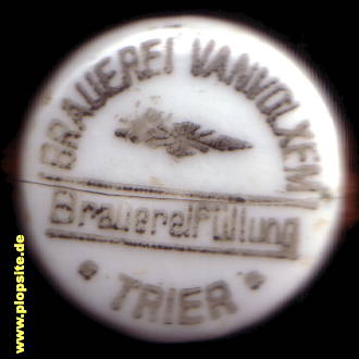 Picture of a ceramic Hutter stopper from: Brauerei Gustav Vanvolxem, Trier, Germany