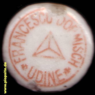 Picture of a ceramic Hutter stopper from: Fabbrica Birra Francesco Dormisch G.B.P. Snc., Udine, Videm, Weiden, Italy