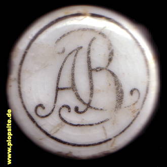 Picture of a ceramic Hutter stopper from: A B,  DE, unbekannt, Germany