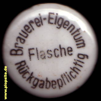 Picture of a ceramic Hutter stopper from: Brauerei Eigentum Flasche Rückgabepflichtig,  DE, generisch, Germany