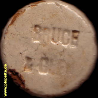 Picture of a ceramic Hutter stopper from: Bruge & Gee,  GB, unbekannt, United Kingdom
