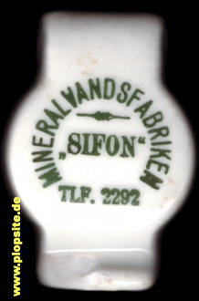 Picture of a ceramic Hutter stopper from: Sifon Mineralvandsfabriken,  DK, unbekannt, Denmark