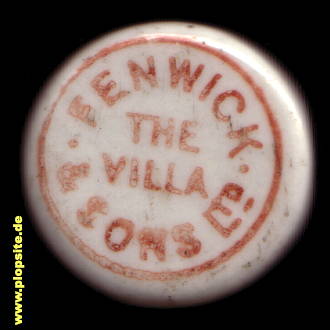 Picture of a ceramic Hutter stopper from: The Villa Fenwick & Sons Ltd.,  GB, unbekannt, United Kingdom