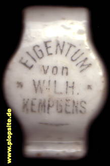 Picture of a ceramic Hutter stopper from: Wilhem Kempgens,  PL, unbekannt, Poland