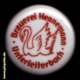 Picture of a ceramic Hutter stopper from: Brauerei Hennemann, Unterleiterbach, Zapfendorf, Germany