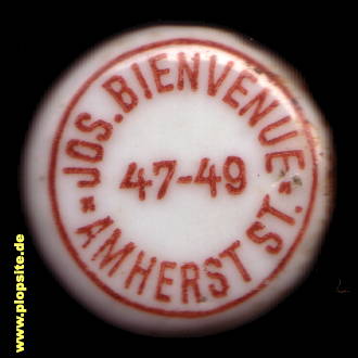 Obraz porcelany z: Jos. Bienvenue Amherst St.,  US, unbekannt, USA