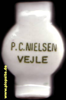 Picture of a ceramic Hutter stopper from: Vejle, P. C. Nielsen,  DK, unbekannt, Denmark