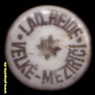 Bügelverschluss aus: Bierbrauerei und Sodawasserfabrik Ladislav Heide, Velké Meziříčí, Groß Meseritsch, Tschechien