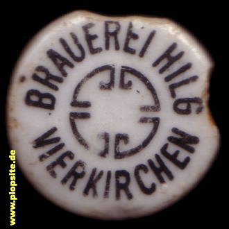 Picture of a ceramic Hutter stopper from: Brauerei Hilg  , Vierkirchen - Dachau, Germany