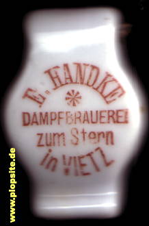 Bügelverschluss aus: Dampfbrauerei zum Stern, E. Handke, Vietz, Witnica, Polen