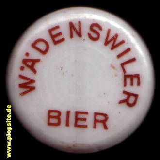 Picture of a ceramic Hutter stopper from: Brauerei, Wädenswil, Switzerland