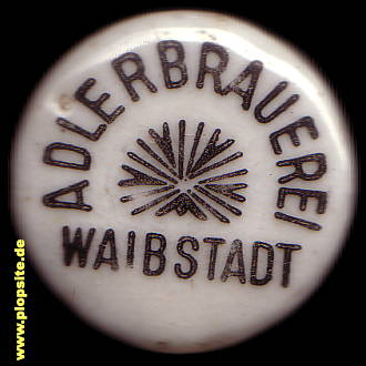 Picture of a ceramic Hutter stopper from: Adlerbrauerei, Waibstadt, Germany