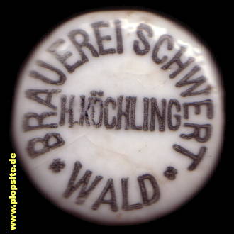 Picture of a ceramic Hutter stopper from: Brauerei zum Schwert, H. Köchling, Wald, Switzerland
