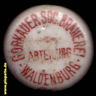 Bügelverschluss aus: Gorkauer Societäts Brauerei, Abteilung Waldenburg, Waldenburg, Wałbrzych, Polen