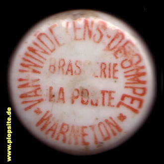 Bügelverschluss aus: van Windekens de Simpel Brasserie la Poste, Warneton, Waasten, Belgien