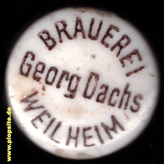 Bügelverschluss aus: Weizenbierbrauerei Georg Dachs, Weilheim, Deutschland
