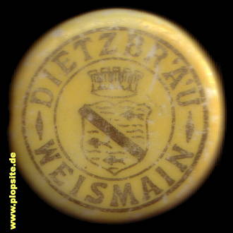 Picture of a ceramic Hutter stopper from: Dietzbräu, Weismain, Germany