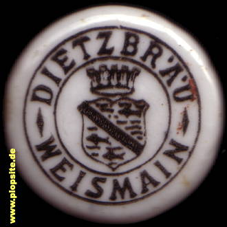 Picture of a ceramic Hutter stopper from: Dietzbräu, Weismain, Germany