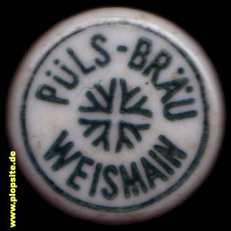 Picture of a ceramic Hutter stopper from: Püls Bräu, Weismain, Germany