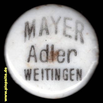 Bügelverschluss aus: Brauerei zum Adler, Mayer, Weitingen, Eutingen im äu-Weitingen, Deutschland