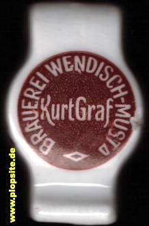 Picture of a ceramic Hutter stopper from: Brauerei Kurt Graf, Wendisch Musta, Birkfähre, Mosty, Poland