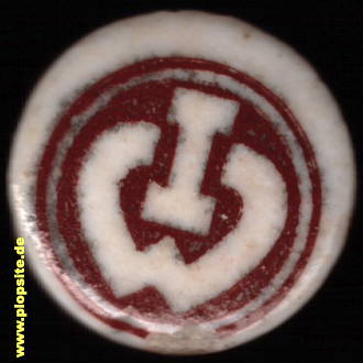 Picture of a ceramic Hutter stopper from: Brauerei, Wernesgrün, Steinberg-Wernesgrün, Germany