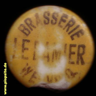 Bügelverschluss aus: Brasserie le Damier, Leroux et Vanderheyde, Wervicq, Wervik, Belgien
