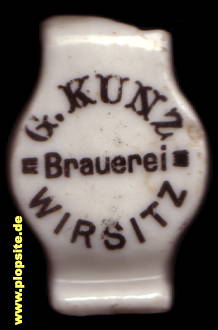 Bügelverschluss aus: Brauerei Gustav Kunz, Wirsitz, Wyrzysk, Polen