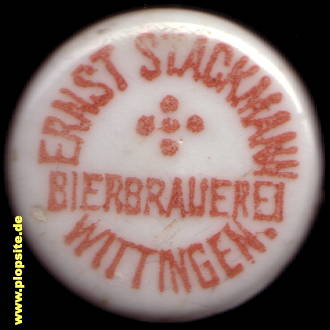 Bügelverschluss aus: Bierbrauerei Ernst Stackmann  , Wittingen, Deutschland