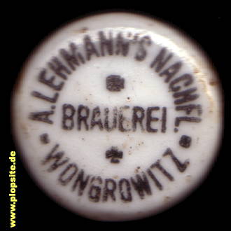 Bügelverschluss aus: Brauerei Lehmanns Nachfolger, Wongrowitz, Wągrowiec, Eichenbrück, Polen