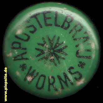 Picture of a ceramic Hutter stopper from: Apostelbräu, Worms, Germany