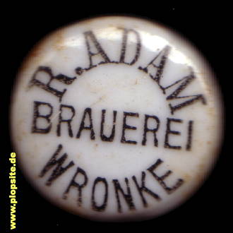 Bügelverschluss aus: Brauerei R. Adam, Wronke, Wronki, Warthestadt, Polen