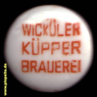 Picture of a ceramic Hutter stopper from: Wicküler Küpper Brauerei, Wuppertal, Germany