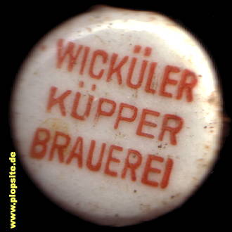 Picture of a ceramic Hutter stopper from: Wicküler Küpper Brauerei, Wuppertal, Germany